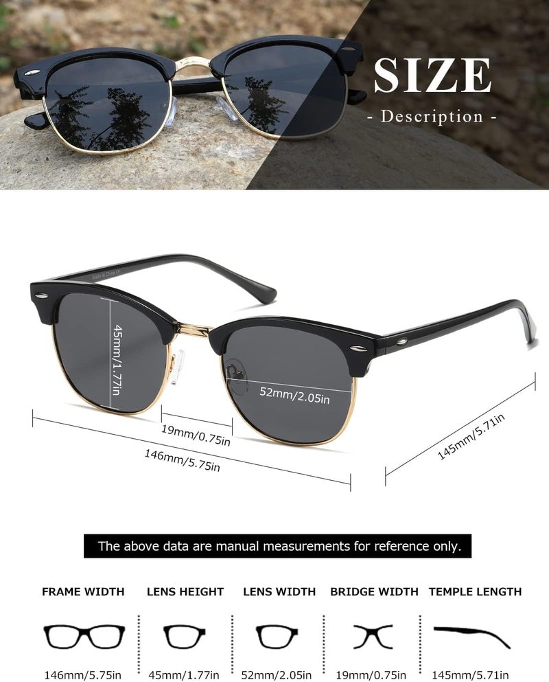 AEVOGUE Polarized Sunglasses For Women And Men Semi Rimless Frame Retro Sun Glasses AE0369 - Image 4