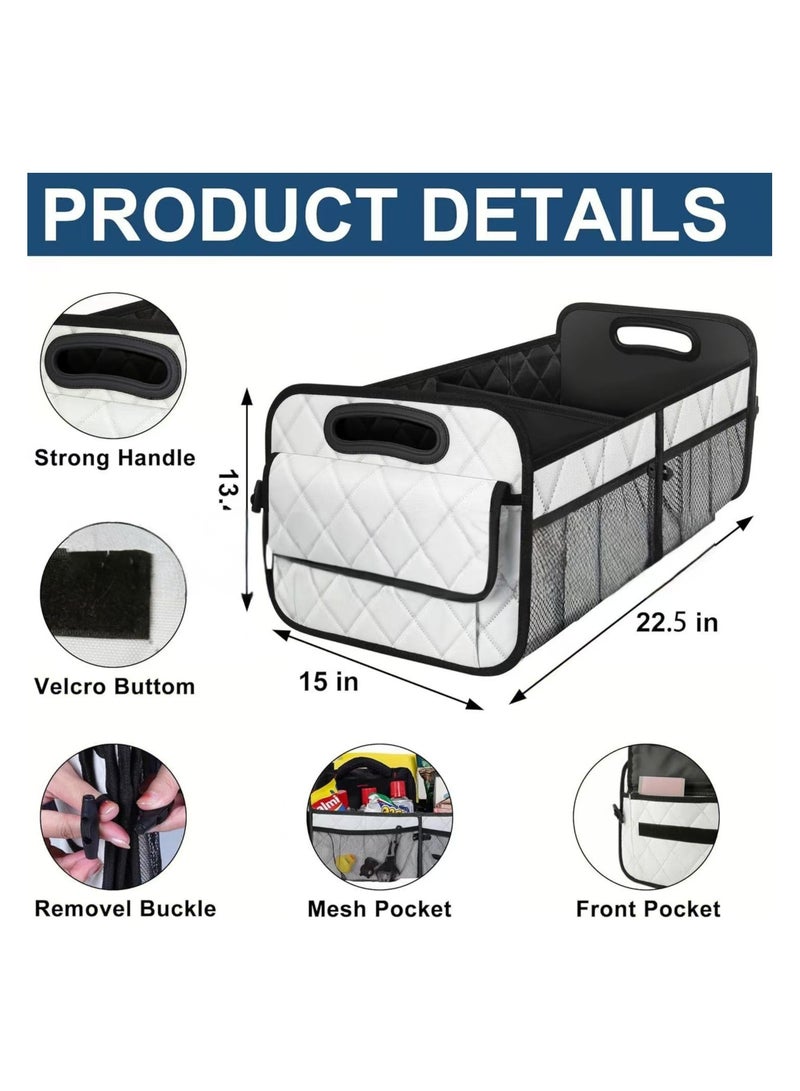 Generic Car Trunk Organizer for SUV, Car Organizers and Storage with 6 Pocket, Car Accessories for Women Men 50L Waterproof Polyester Trunk Organizer, Black - Image 4