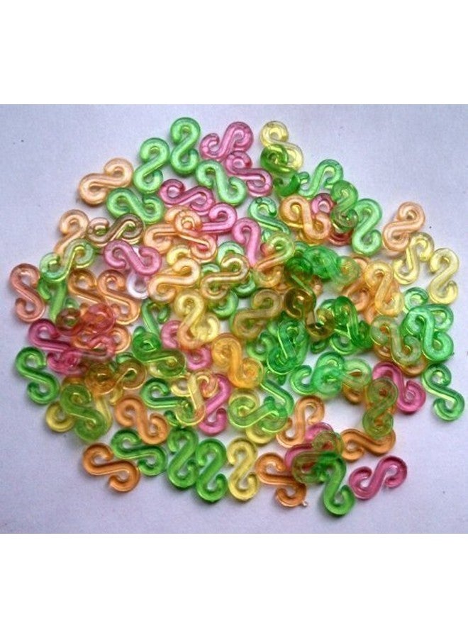Shuiniba S Clips Rubber Bands Refills Set For Diy Bracelet Craft For Plastic Chain Links Bracelet Colorful 200 Pack - Image 2