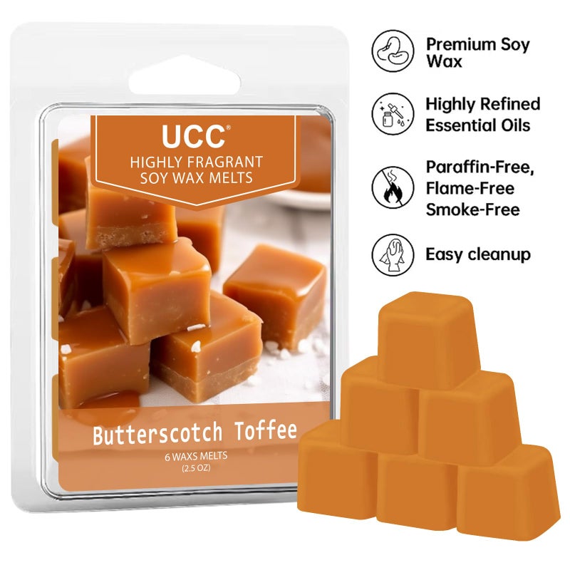 UCC Plant Based All Natural Fall Wax Melts, Highly Scented Fragrances, Long Lasting Premium Soy Scented Melts Cubes, Wax Melts Tarts, Colored Wax Melt - 4 Pack - Image 3
