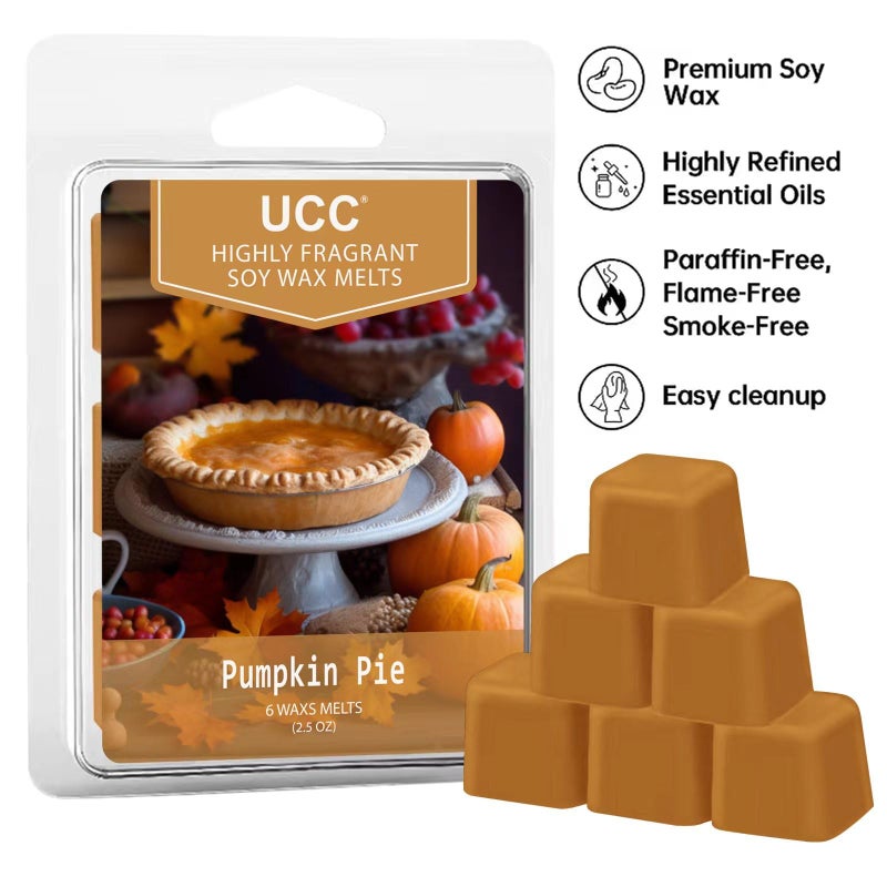 UCC Plant Based All Natural Fall Wax Melts, Highly Scented Fragrances, Long Lasting Premium Soy Scented Melts Cubes, Wax Melts Tarts, Colored Wax Melt - 4 Pack - Image 5