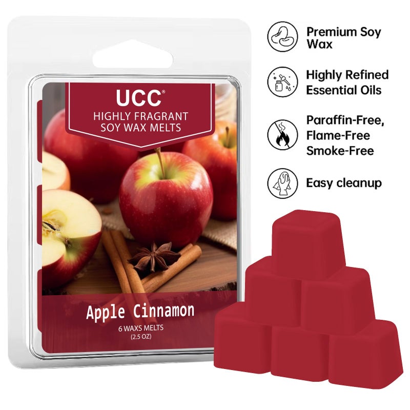 UCC Plant Based All Natural Fall Wax Melts, Highly Scented Fragrances, Long Lasting Premium Soy Scented Melts Cubes, Wax Melts Tarts, Colored Wax Melt - 4 Pack - Image 4