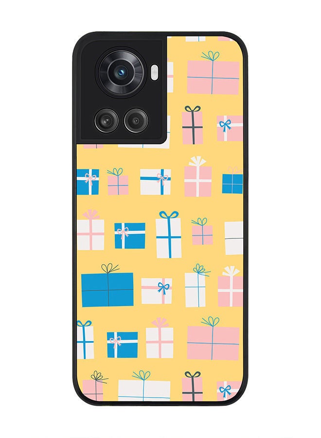 Stylizedd Rugged Black edge case for OnePlus 10R 5G/OnePlus Ace 5G Slim fit Soft Case Flexible Rubber Edges Anti Drop TPU Gel Thin Cover - Wrapped Presents - Image 1