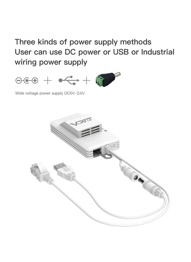 Vonets - Vonets WiFi Extender 2023 Release AC1200 2.4GHz/5GHz Dual Band WiFi Bridge/WiFi to Ethernet/Broader Coverage Than Ever with 1 RJ45 (10/100Mbps) USB/DC Powered for DVR/IP Camera/WiFi Repeater with Fan - Image 1