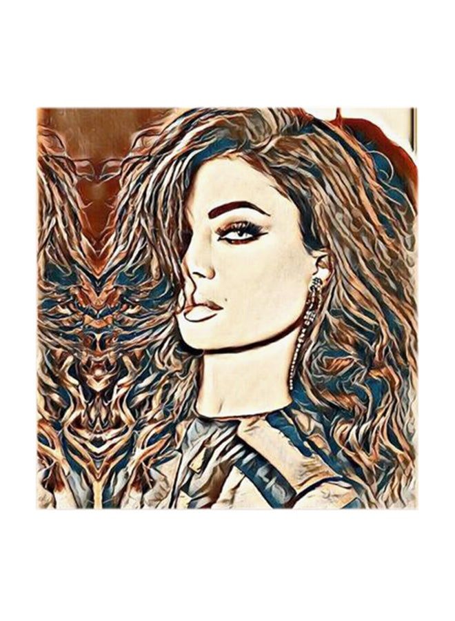 RYN Haifa Wehbe MDF Wall Art Multicolour 30x30centimeter - Image 2