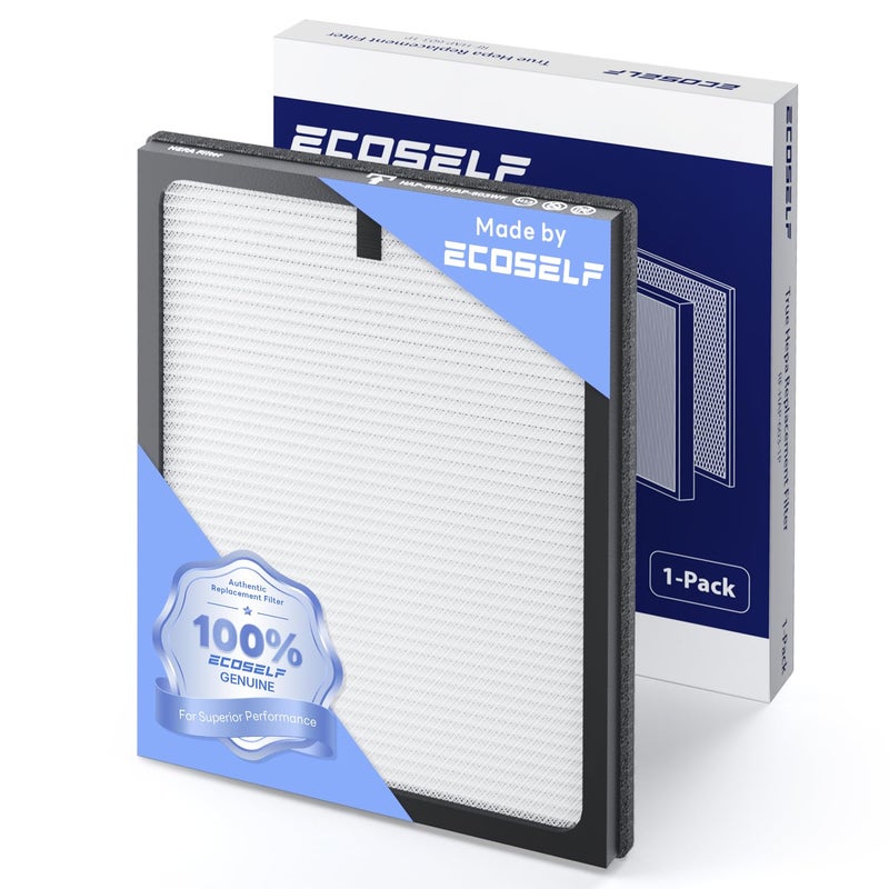 Genuine ECOSELF HAP603 Air Purifier Replacement Filter 3in1 H13 True HighEfficiency Activated Carbon Filter 1 Pack White Official HAP603  HAP603WF