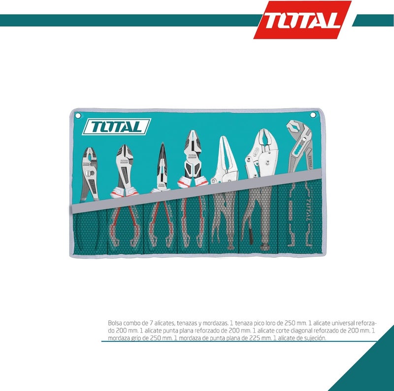 TOTAL 7-Piece Pliers Set with Ergonomic Handles - Image 5