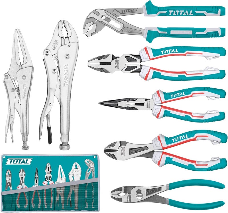 TOTAL 7-Piece Pliers Set with Ergonomic Handles - Image 1