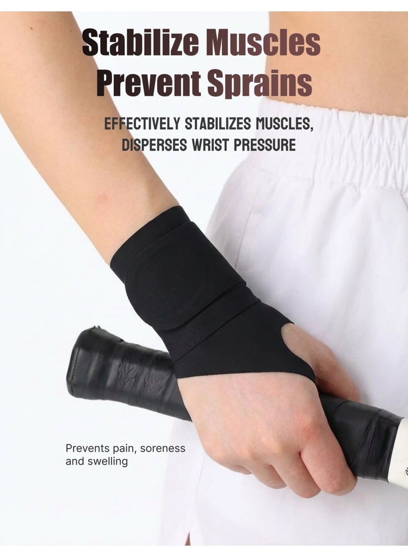 ZONIX 2-Pack Wrist Support Brace with Thumb Loop, Adjustable Compression Wrap, Ultra-Thin Breathable Elastic Straps for Pain Relief, Carpal Tunnel, Tendonitis & Arthritis – Ideal for Office Work, Typing, Gaming & Daily Tasks, Fits Men & Women (Universal Left/Right) - Image 2
