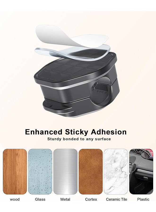 erorex Magnetic Cable Clips Adjustable Cord Holder Organizer For Desk Cable Management Strong Adhesive Charger Wire Keeper For Home Office Desk Phone Car Wall Desktop Nightstand Black 8Pcs - Image 4