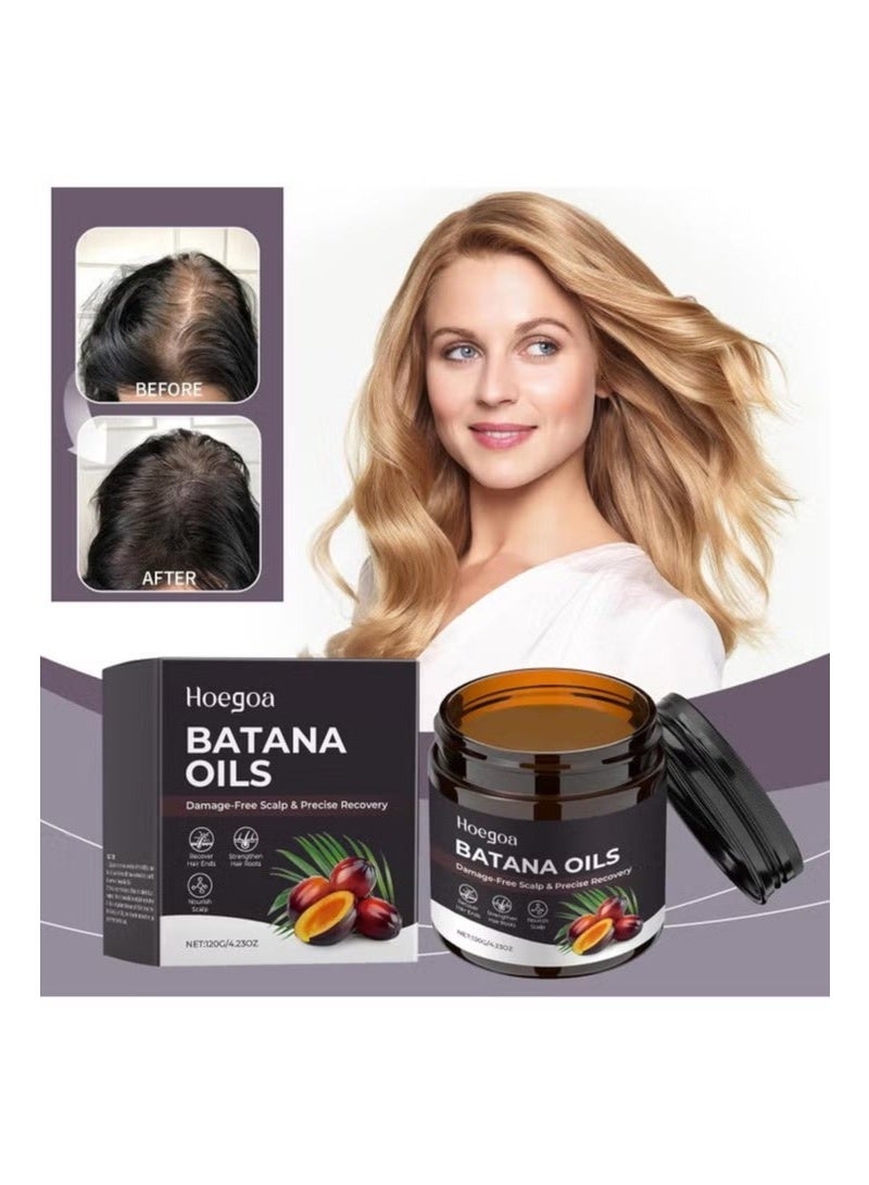 HOEGOA Batana Oil Hair Mask for Hair Care, Hair Growth Oil For Dry and Frizzy Hairs, for Prevent Hair Loss, Men & Women 120g, 4.23 Oz - Image 1