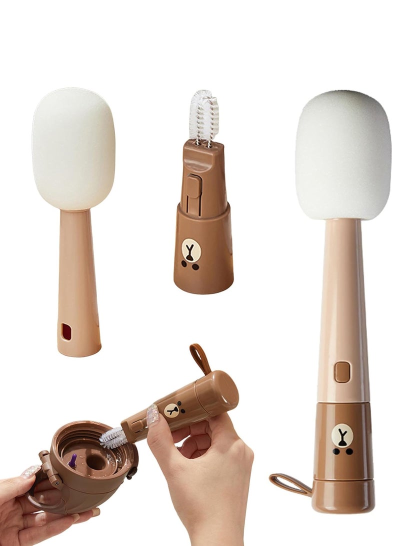 MAOGEDA 3-in-1 Bottle Cleaning Brushes with Straw Brush, Long Handle Water Bottle Scrubbing Brush, Built for Cleaning Sport Bottles, Baby Bottles, Water Bottles, Coffee Mugs, Flask - Image 1