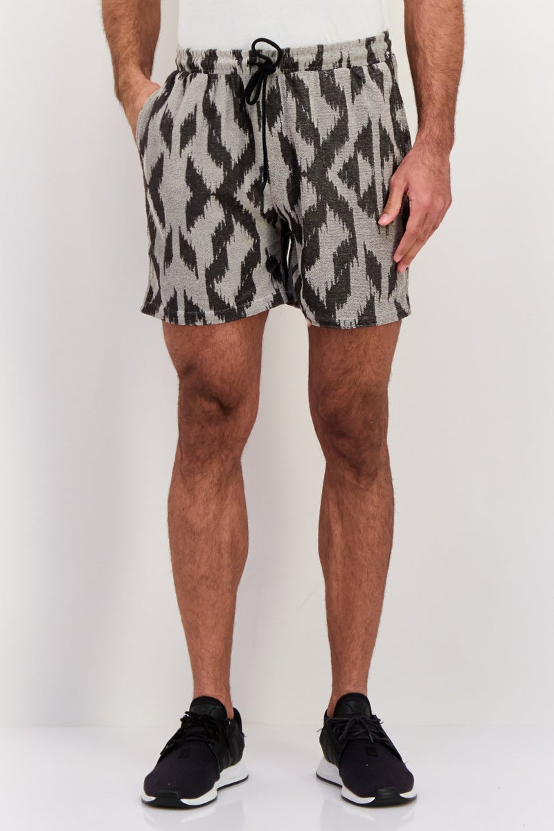 Original Paperbacks Men Allover Basic Shorts, Grey - Image 1
