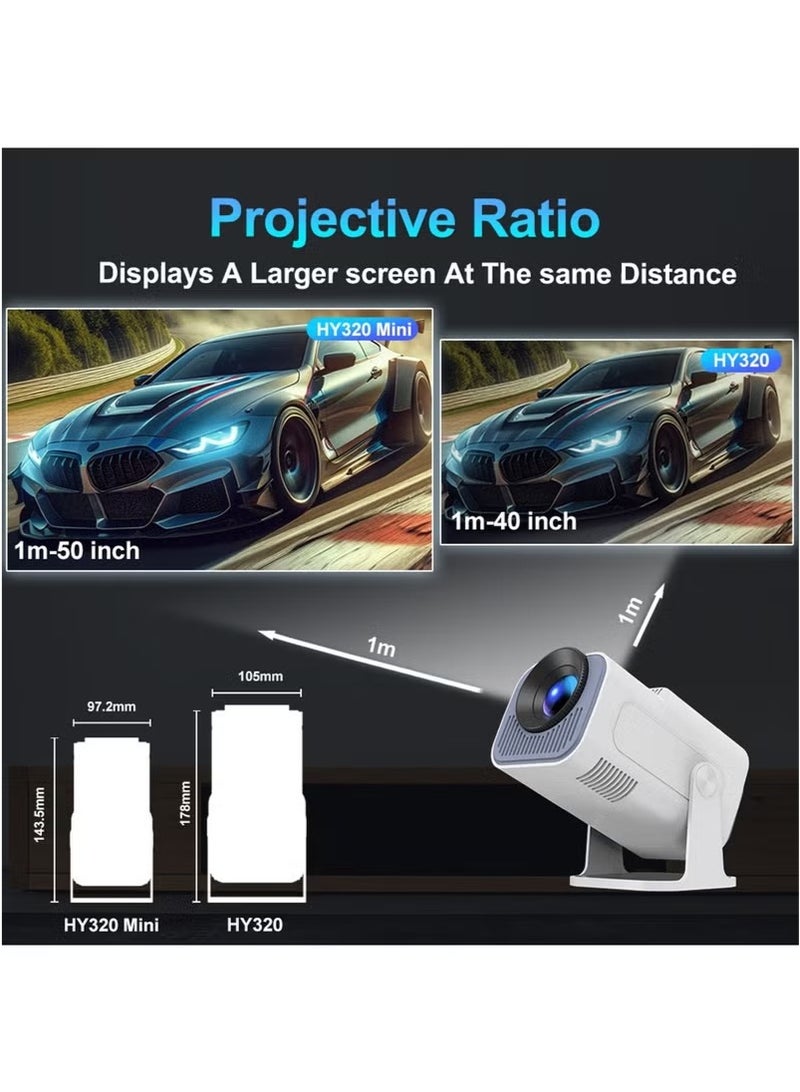 Beauenty Portable HD Projector - Support 4K - Smart Projector with 5G Dual-band Wifi and Bluetooth 5.0 - Mobile Home Theater - Compatible With Android/iOS/Windows/TV Stick/HDMI/USB - Image 3