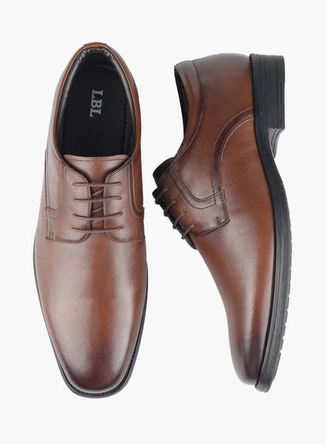 LBL by Shoexpress Men Lace-Up Leather Derby Shoes