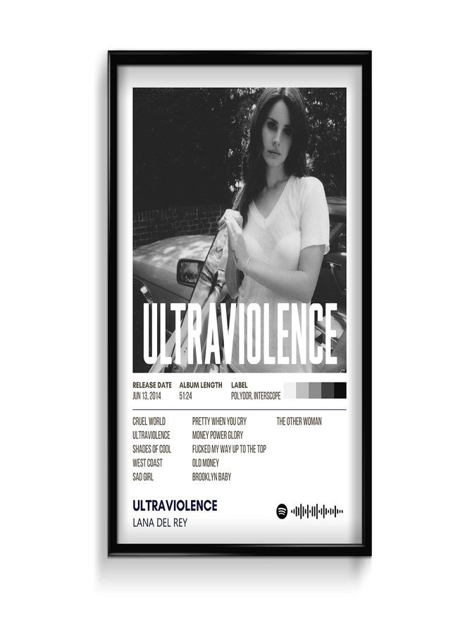 Lana Del Rey Ultravoilence UnFramed Poster For Home Aesthetic Wall Decoration | Lana Del Rey Singer Wall Poster (13 x 19 Inch Unframed) 300 GSM Mate Finish Board Paper With Peal & Stick Tape. - Image 1