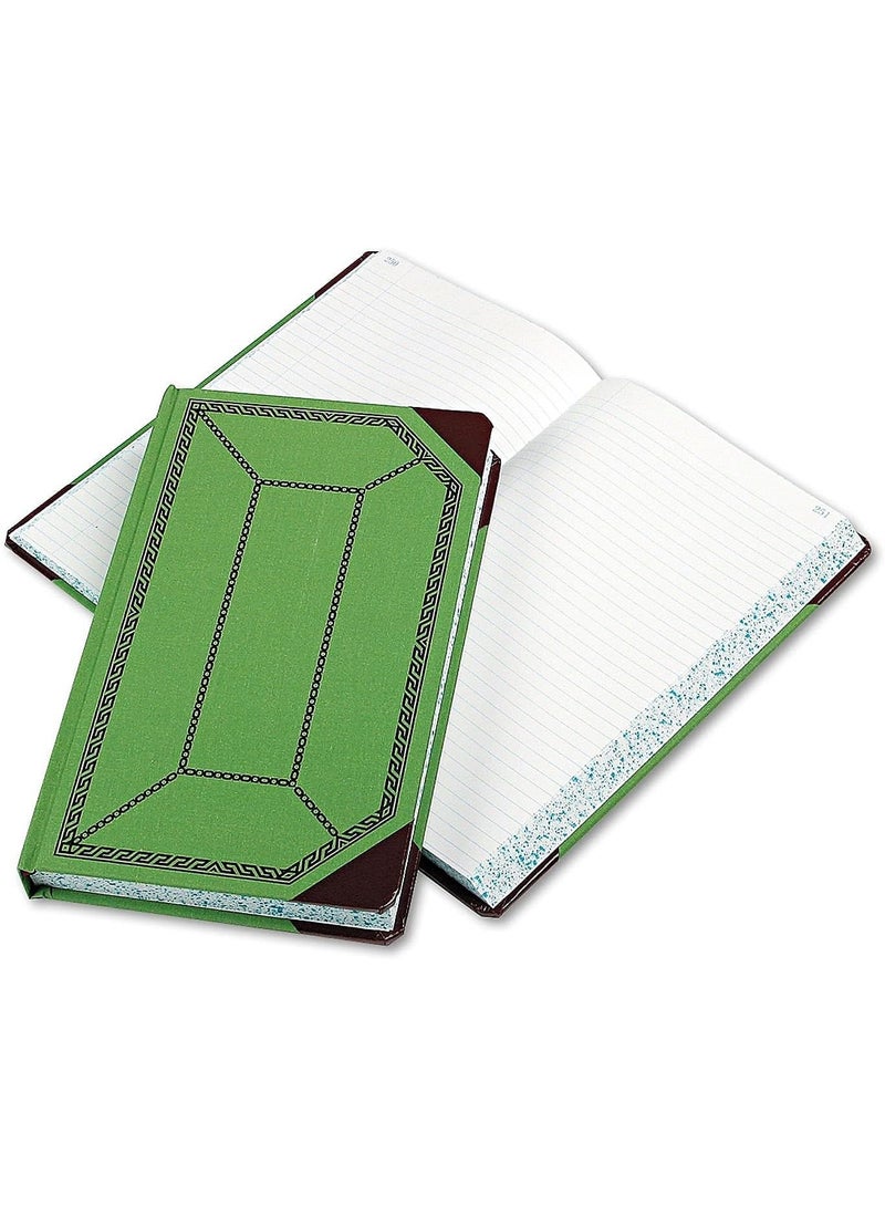 JOURNAL Boorum & Pease 6718500R Record/Account Book, Record Rule, Green/Red, 500 Pages, 12 1/2 x 7 5/8 - Image 2