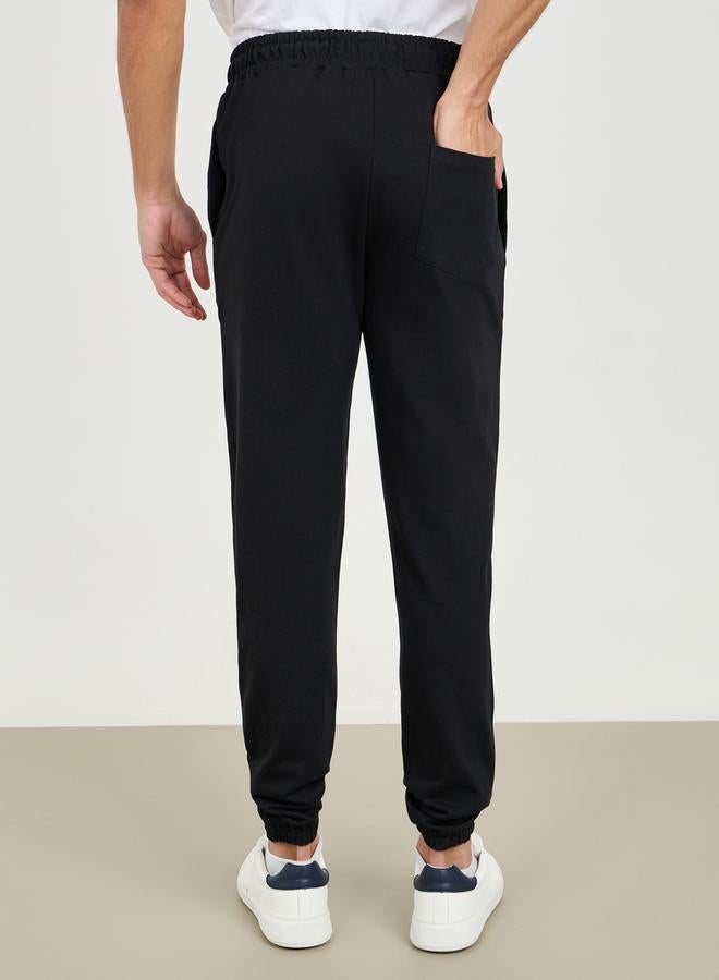Styli Eco Earth Front Pintuck Detail Slim Fit Terry Drawstring Joggers  - Image 4