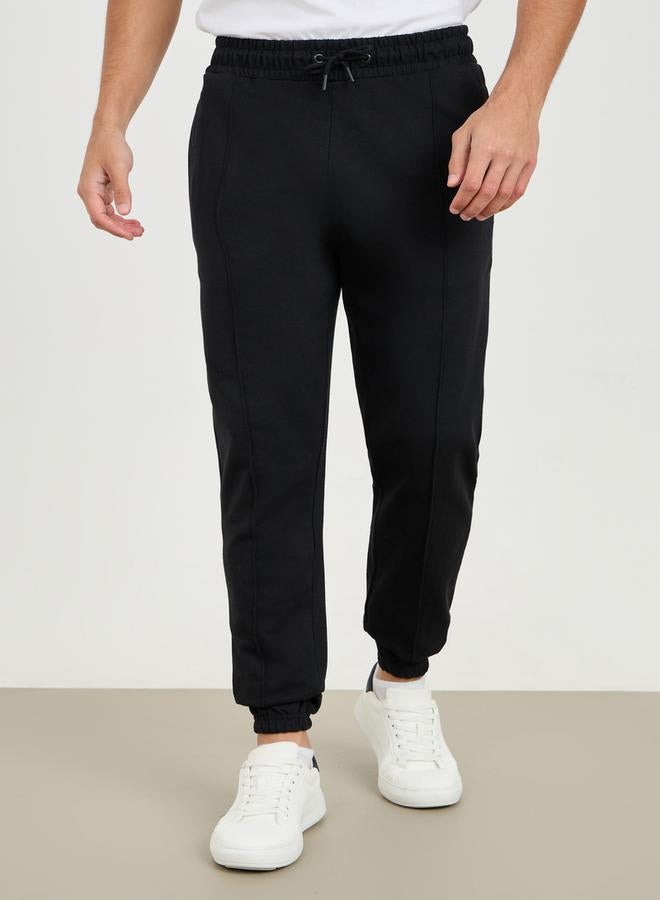 Styli Eco Earth Front Pintuck Detail Slim Fit Terry Drawstring Joggers  - Image 1