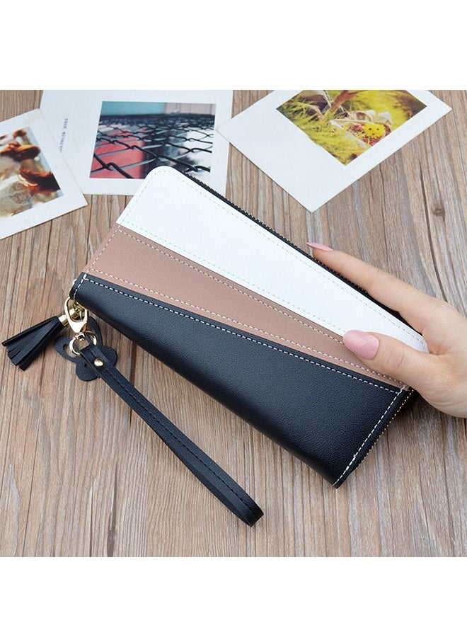 FOREVER MEMORY - Women's Casual Zipper Clutch Bag Large Capacity Long Wallet with Wrist Strap  19*10*3 cm - Image 1