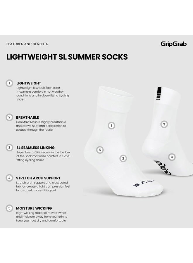 GripGrab Lightweight SL Single & Multipack Performance Summer Cycling Socks Eyecatching 10 Colours 2 Lengths Bike Sock - Image 4