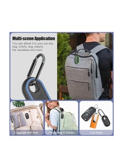 Beauenty 4 Pack for Samsung Galaxy SmartTag2 Case Keychain, Case for Galaxy Smart Tag 2 with Key Ring for Keys, Wallet, Luggage, Pets (Black/White/Blue/Green)  - Image 4