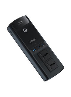 باورولوجي محول طاقة للسيارة متعدد المنافذ بقوة 500 وات مع مخرج USB-C مزدوج / مشبك بطارية بطول 50 سم / كابل شحن سريع متوافق مع سلسلة iPhone 16/15/14/13/12 - أسود  - Image 4