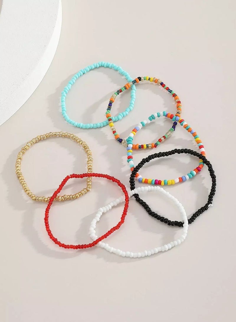 7pcs Beaded Bracelet  - Image 2