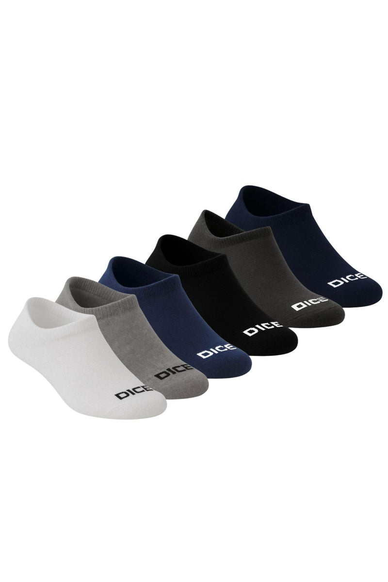 DICE Pack of 6 Multicolor Cotton Socket Socks for Men - Image 1