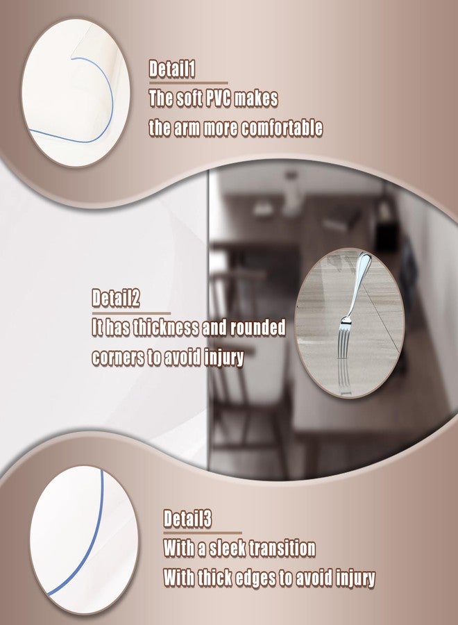 BLESWIN Clear Desk Mat with Rounded Edges - 1.2mm Thick PVC Protector Pad for Home Office, Waterproof（90 * 43CM） - Image 4
