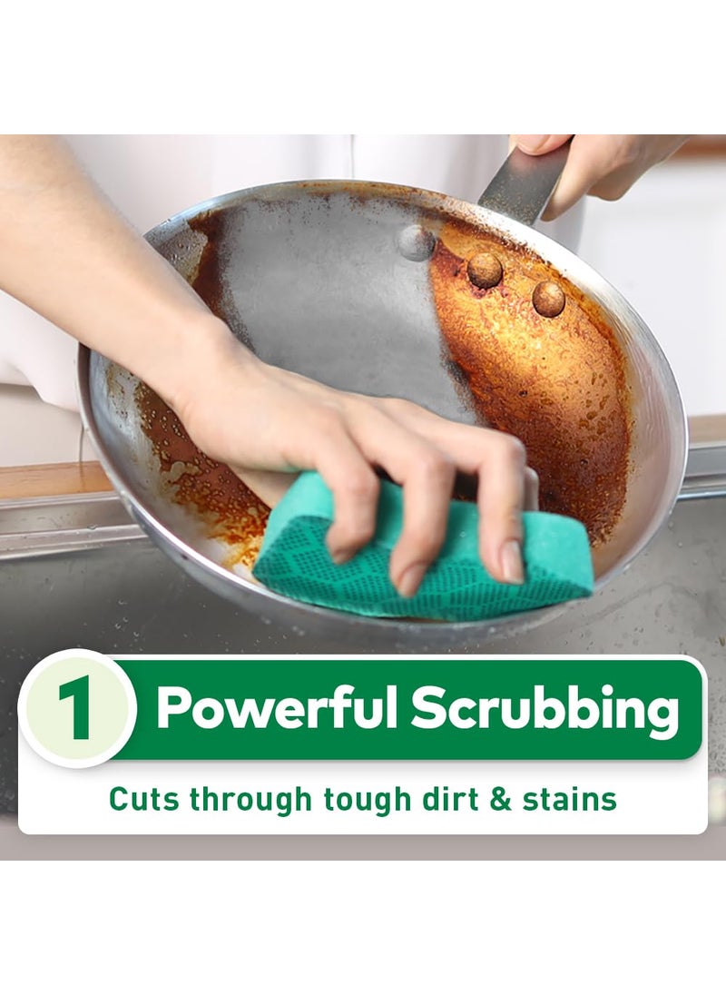 Scotch Brite ScotchBrite Scrub Dots Heavy Duty Sponge Great for Tough Stains Suitable for Stainless Steel and Metal cookware rinses Clean Stays Odor Free 2 Pieces  - Image 2
