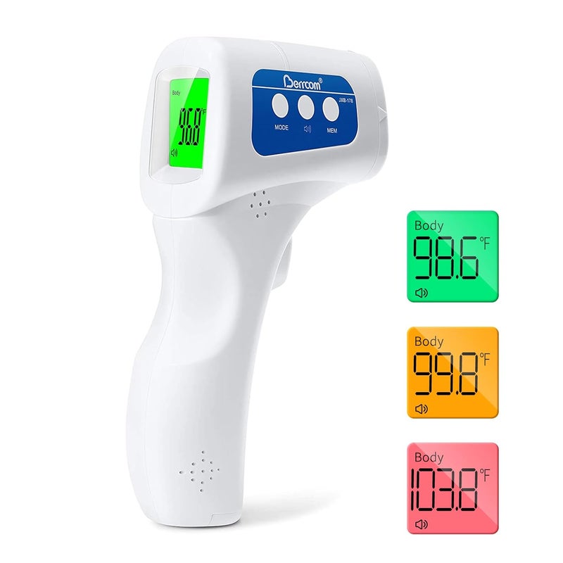 Berrcom Digital Non Contact Infrared Forehead Thermometer Contactless Thermometer 3 in 1 for Kids Infant Adult Fever Check Thermometer Temperature Gun for Baby - Image 1