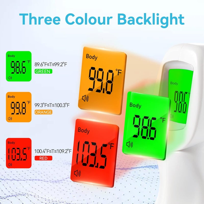 Berrcom Digital Non Contact Infrared Forehead Thermometer Contactless Thermometer 3 in 1 for Kids Infant Adult Fever Check Thermometer Temperature Gun for Baby - Image 2
