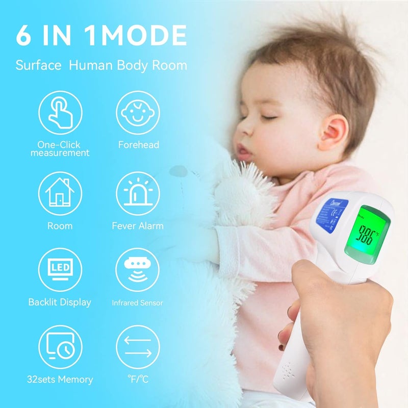 Berrcom Digital Non Contact Infrared Forehead Thermometer Contactless Thermometer 3 in 1 for Kids Infant Adult Fever Check Thermometer Temperature Gun for Baby - Image 4