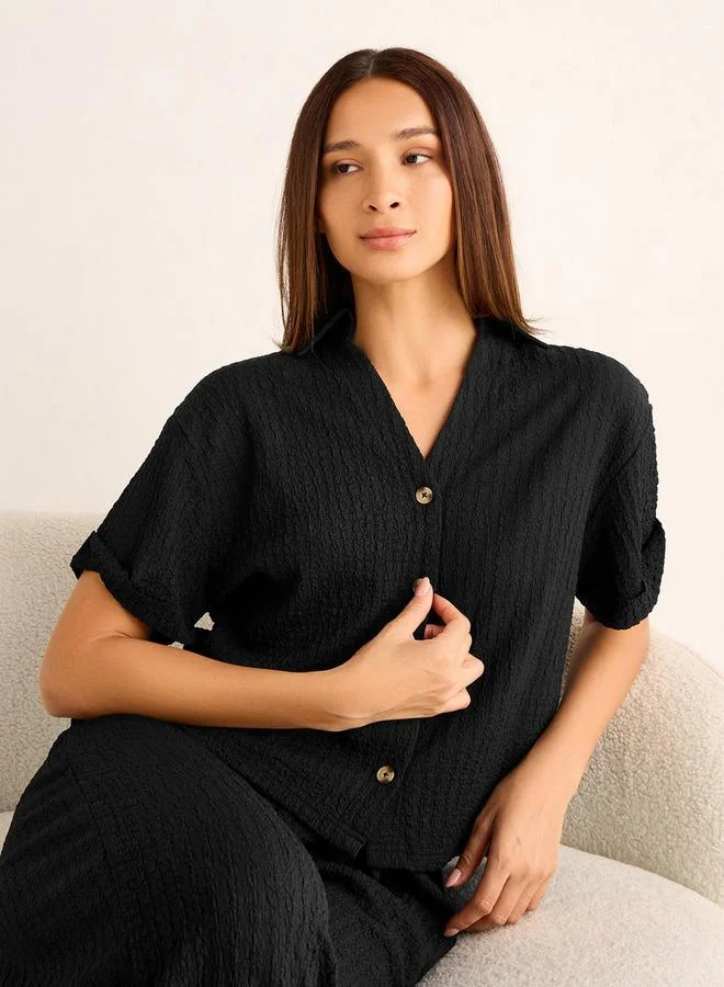 سبلاش فيڤ Coord Set with Shirt & Wide Leg Pants