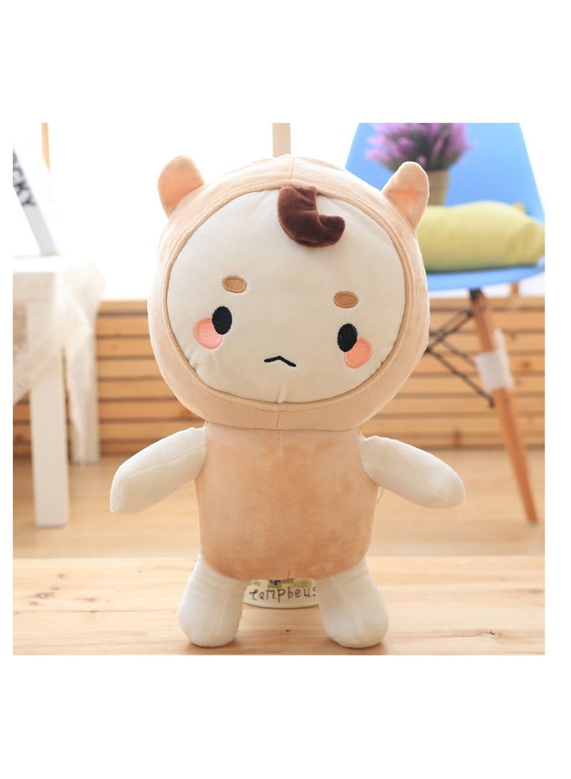 SYOSI Adorable Plush Toy, 11 inches Charming Soft Doll Stuffed Animal, Plushies for Kids Boys Girls, Nap Plush Doll, Children Birthday Gift, Brown - Image 5