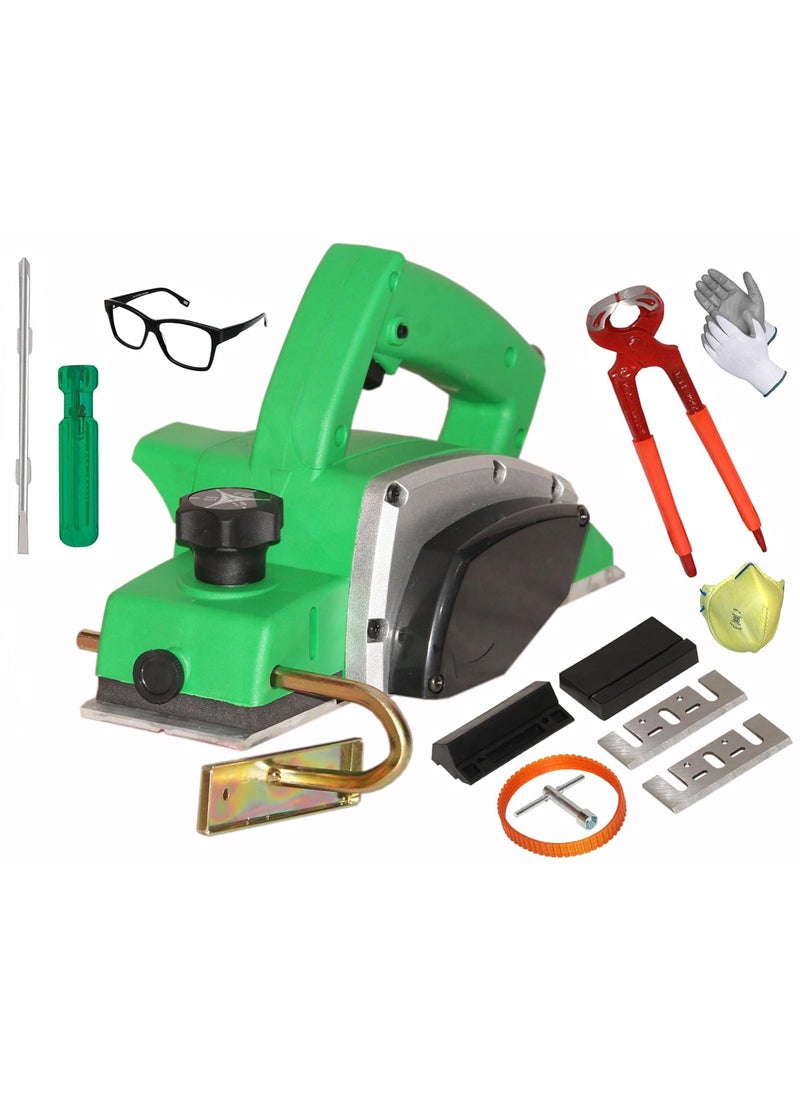 Digital Craft Digital Craft Wood Planer 1400W Machine of Carpentry HighPower MultiFunction Electric Planer Woodworking Machine 82mm Electric Planer Machine6Inch 2 In 1 Screw Driver8Inch Pincer Plier  - Image 1