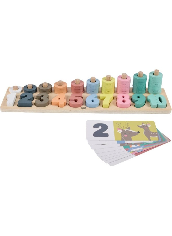 EUREKA KIDS Wooden Numbers Puzzle With Activity Cards| Educational Montessori Toy For Toddler And | Learn Math, Shapes, Fine Motor Skills And Visual Perception | |For 24M+  - Image 4