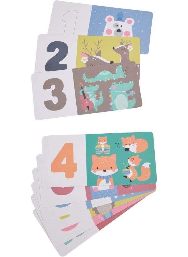 Wooden Numbers Puzzle With Activity Cards| Educational Montessori Toy For Toddler And | Learn Math, Shapes, Fine Motor Skills And Visual Perception | |For 24M+