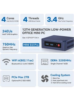 Beelink Beelink Mini S12 Pro N100 Mini PC DDR4 16GB 500GB SSD Desktop Gaming Computer VS T8 Pro  - Image 4