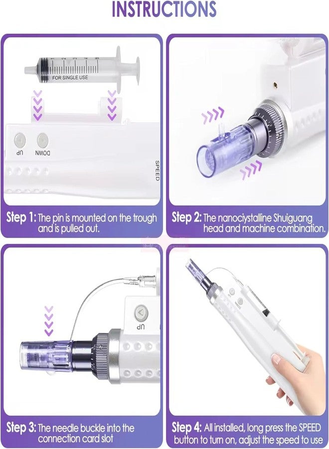 Elitzia Non-Needle Injection Facial Rejuvenation Skin Care Tools Instrument 2 Cartridges for Home Use ETNV6138 - Image 3