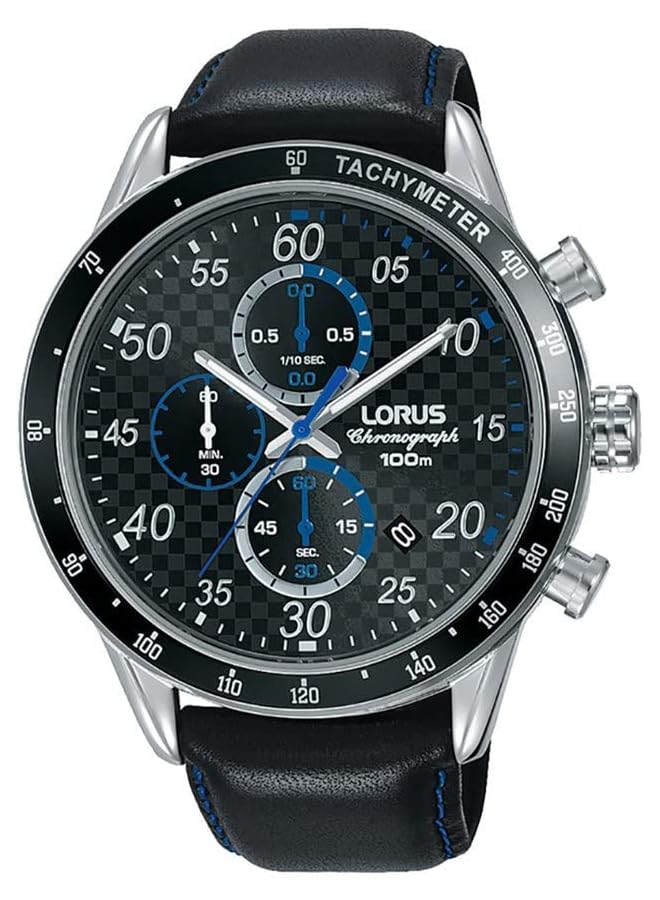لوراس ساعة رياضية للرجال كوارتز أنالوج بسوار جلدي Rm341Ex9 - Image 1