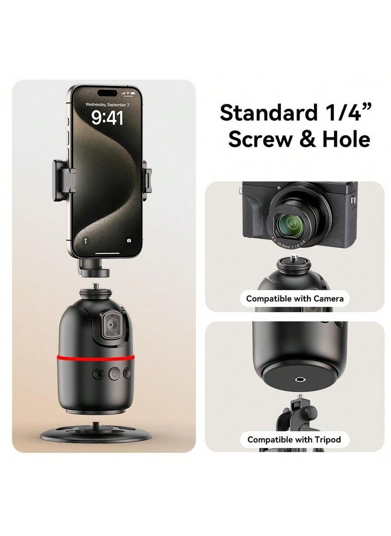 ARNOTEC - Auto Face Tracking Tripod - 360° Rotating Smart Shooting Holder with Gesture Control | Detachable Stand Tripod for Vlogging, Streaming, Instagram Reels| Rechargeable - Image 1