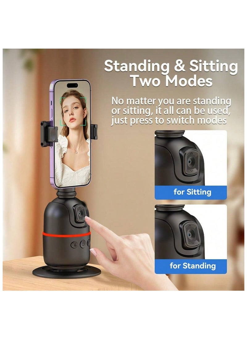 ARNOTEC - Auto Face Tracking Tripod - 360° Rotating Smart Shooting Holder with Gesture Control | Detachable Stand Tripod for Vlogging, Streaming, Instagram Reels| Rechargeable - Image 1
