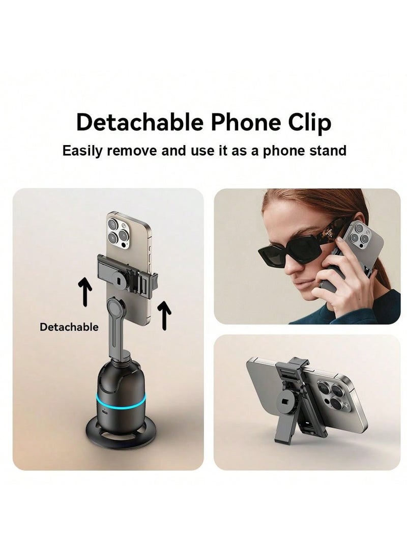 ARNOTEC - Auto Face Tracking Tripod - 360° Rotating Smart Shooting Holder with Gesture Control | Detachable Stand Tripod for Vlogging, Streaming, Instagram Reels| Rechargeable - Image 1