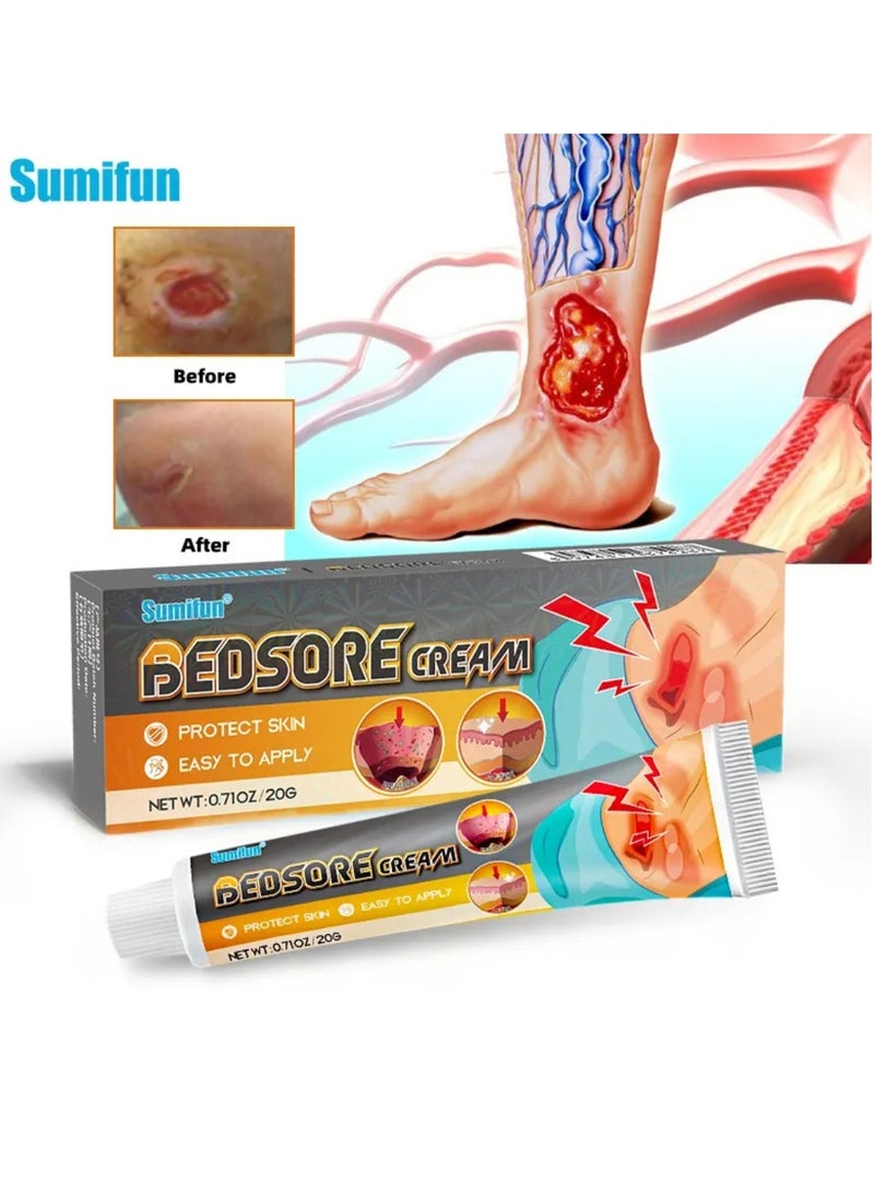 Sumifun كريم قرحة الفراش علاج قرحة الفراش مكونات طبيعية لشفاء قرحات الفراش قرحات الضغط الجروح المؤلمة عمل لتخفيف الألم مرهم 20 جرام - Image 4