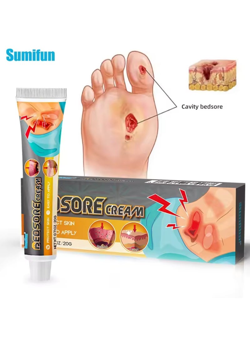 Sumifun كريم قرحة الفراش علاج قرحة الفراش مكونات طبيعية لشفاء قرحات الفراش قرحات الضغط الجروح المؤلمة عمل لتخفيف الألم مرهم 20 جرام - Image 5