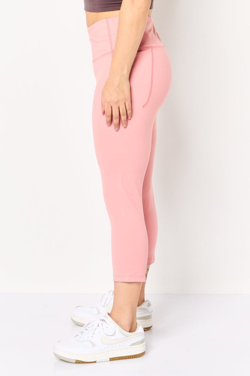 UNDER ARMOUR Women Sportswear Fit Pull On Training Leggings, Pink - Image 3