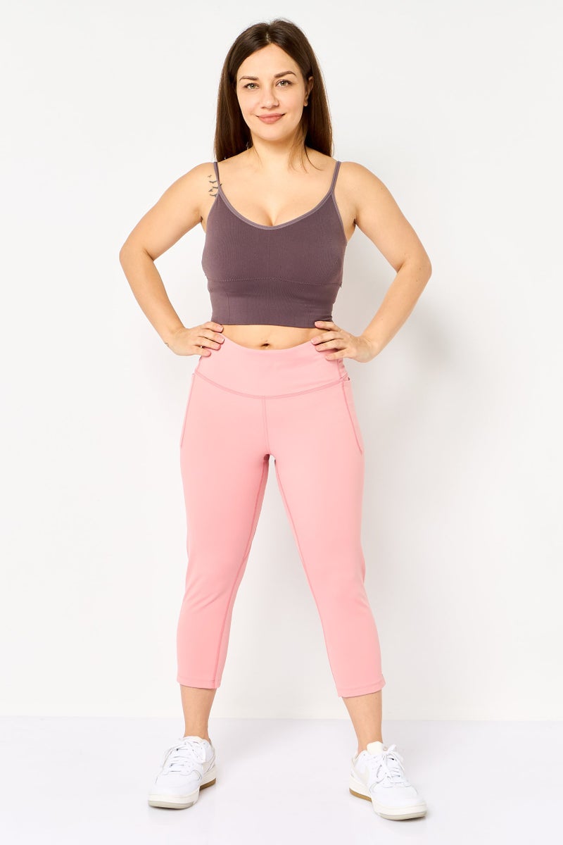 UNDER ARMOUR Women Sportswear Fit Pull On Training Leggings, Pink - Image 2