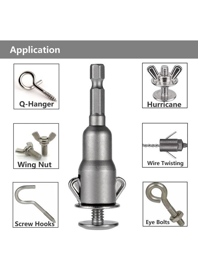 ياكاموز مجموعة مفكات صواميل الجناح من Yakamoz مكونة من 6 قطع، صواميل جناح، مسامير صواميل جناح، مسامير عيون الغواصين، مأخذ مثقاب لخطافات كأس السقف، صواميل جناح الفراشة، مسامير - Image 4